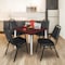 Regency Kahlo Square Table & Chair Sets, 48 W, 48 L, 29 H, Wood, Metal, Vinyl Top, Mahogany TPL4848MHCM29BK - alternate 5